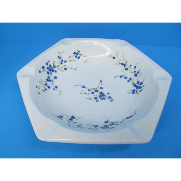 Limoges France Vintage 6 Sided Hand Painted Porcelain Ashtray or Trinket Dish - Picture 7 of 10